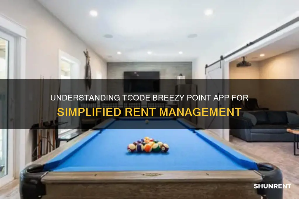 what is the tcode breezy point app for app rent