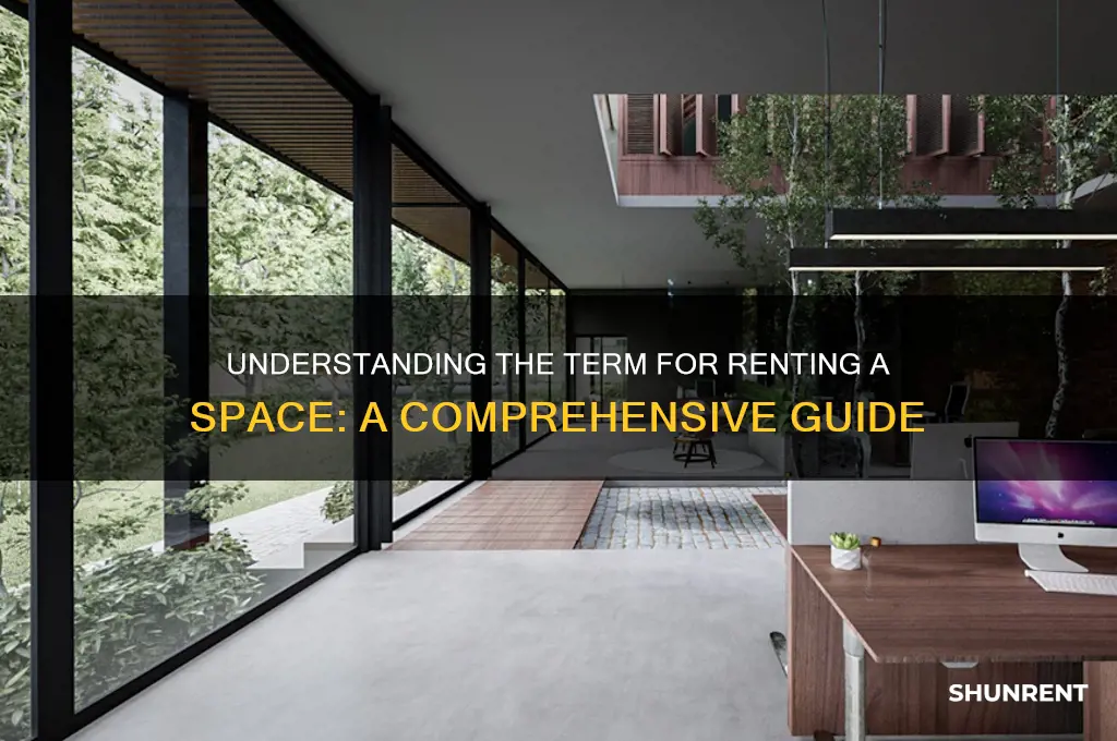 what is the term for someone renting a space