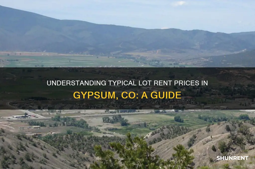 what is the typical lot rent price in gypsum co