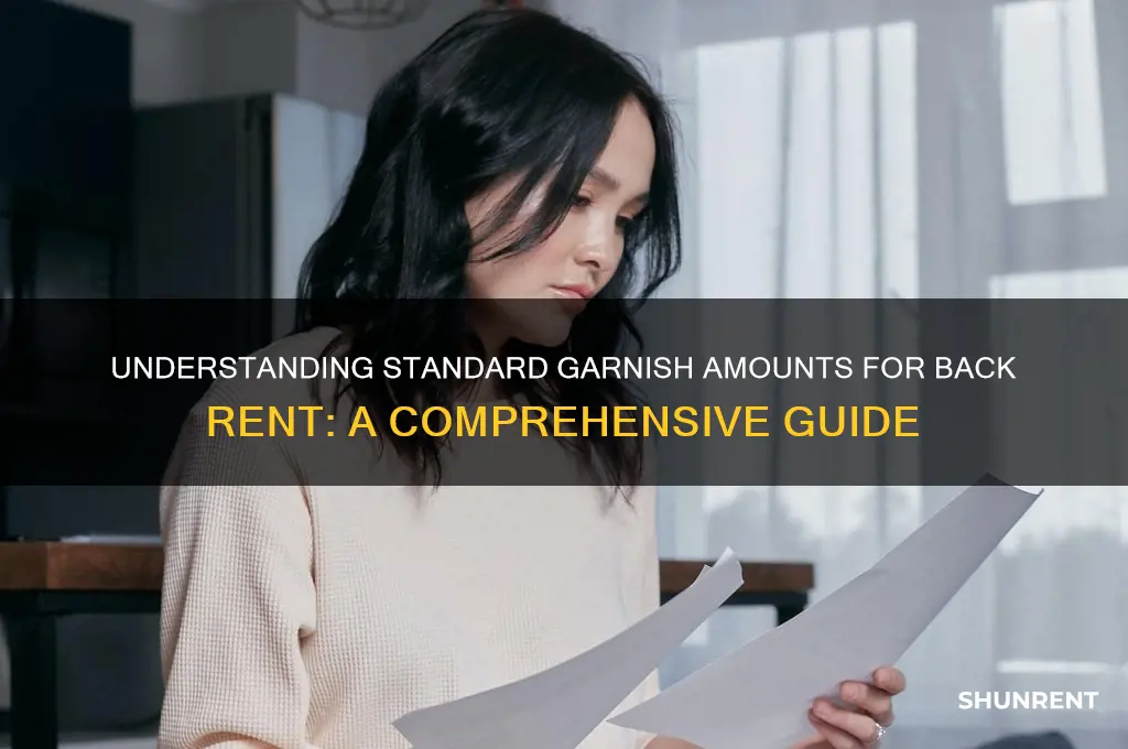 what is the usual garnish amount for back rent