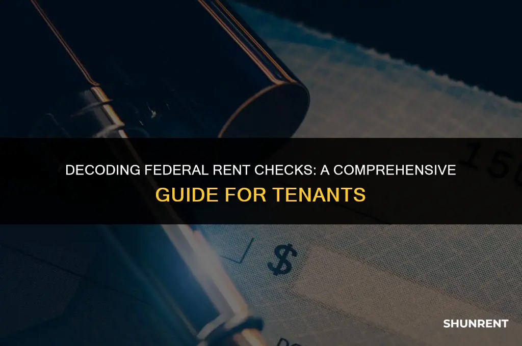 what is this about federal rent checks