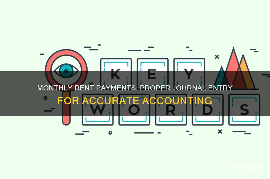 what journal entry would you use for rent paid monthly