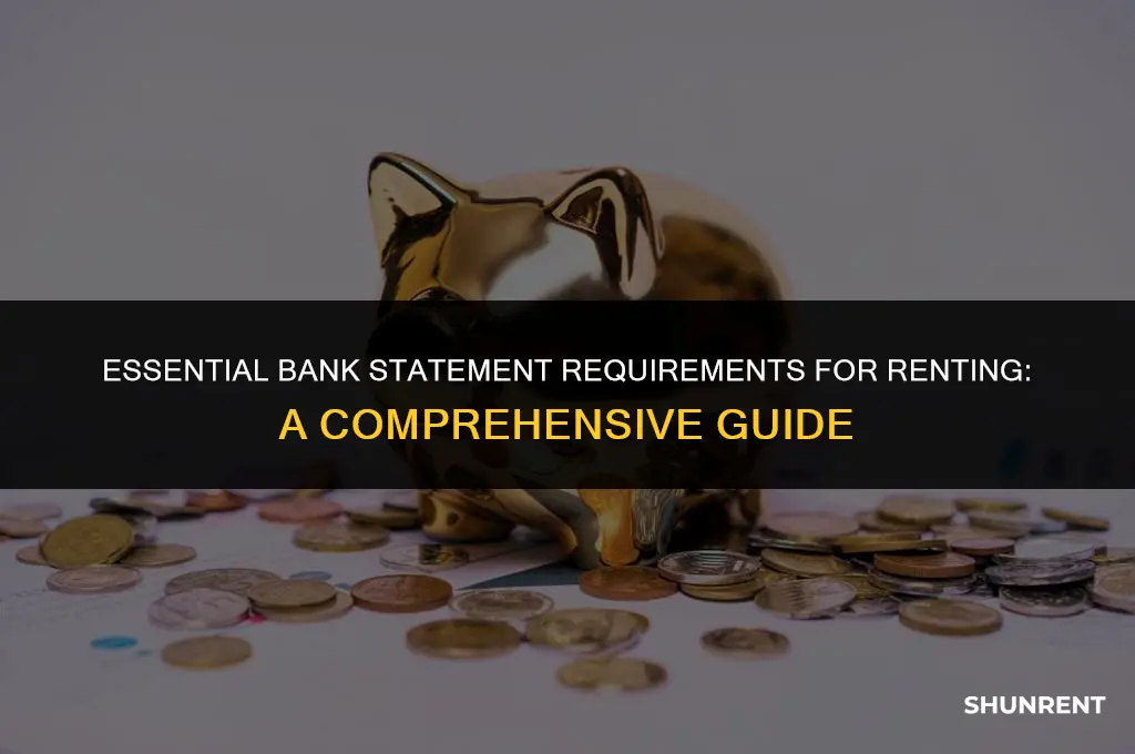 what kind of bank statement for renting