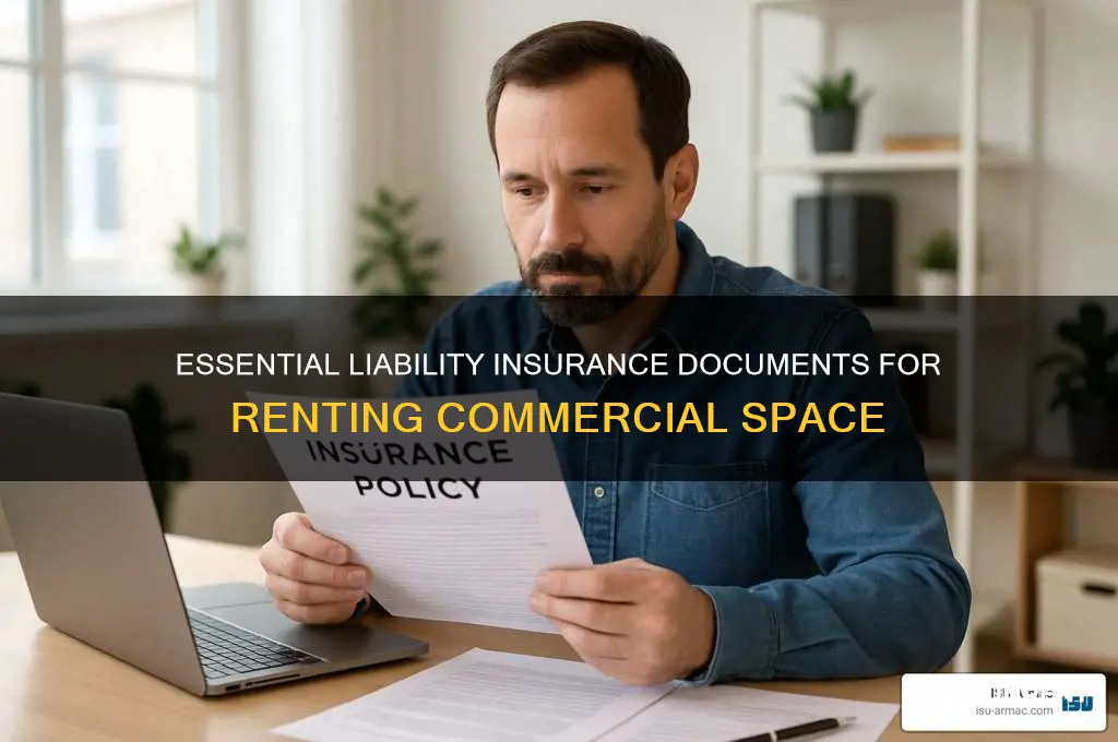 what liability insurance doc needed for renting out commercial space