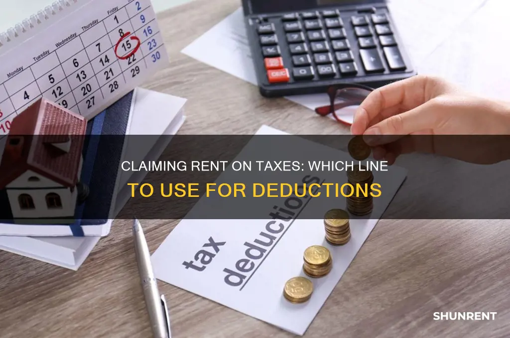 what line do i claim rent on my taxes
