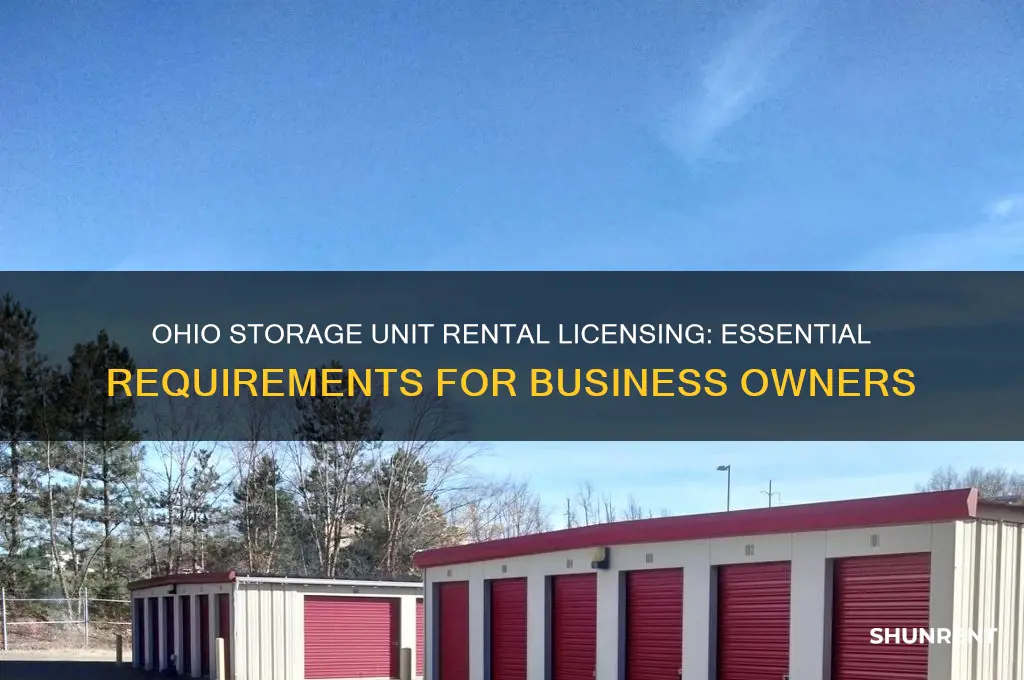 what liscensing do i need to rent storage units ohio