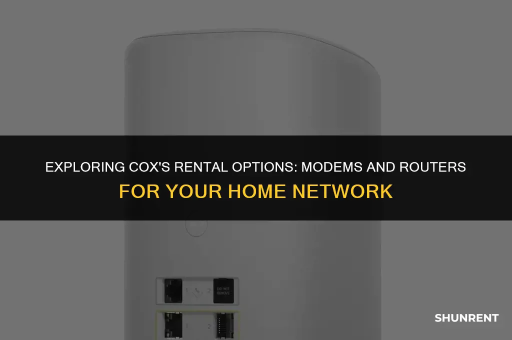 what modem and router do cox rent