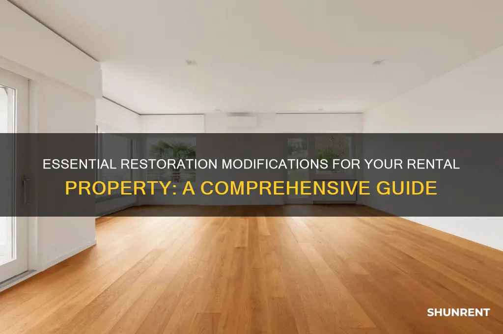 what modifications need to be resotred in a renta