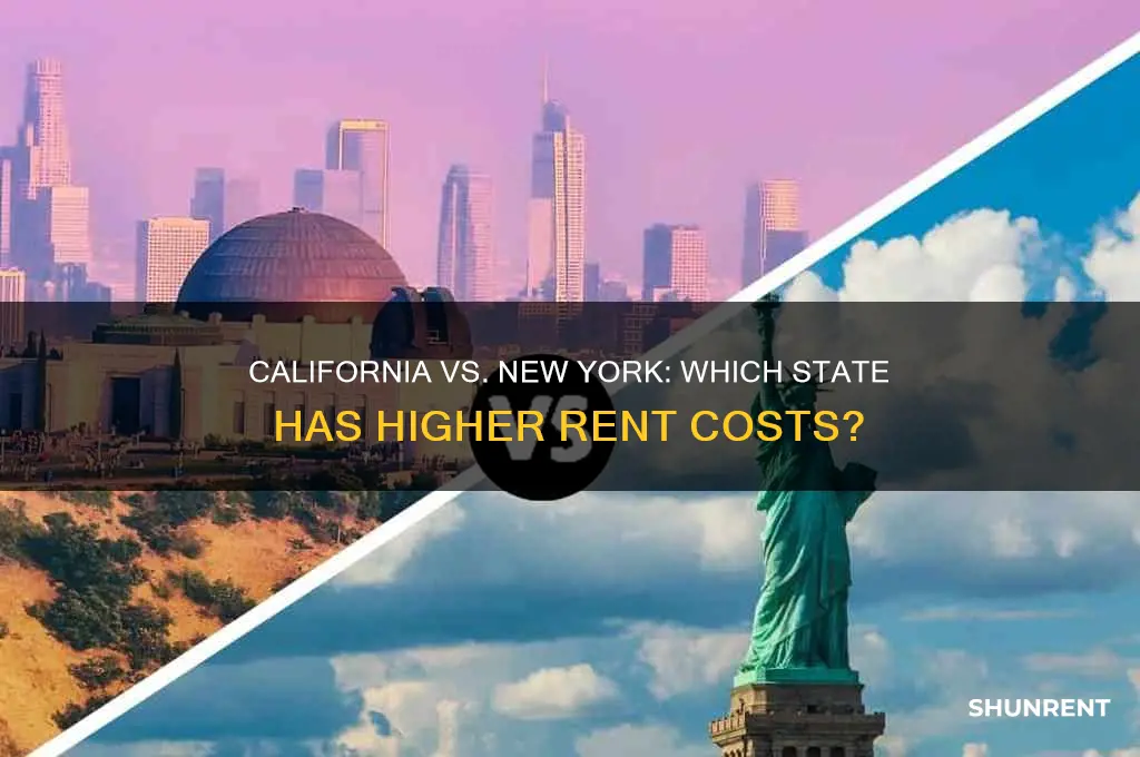 what more expensive rent in california or new york