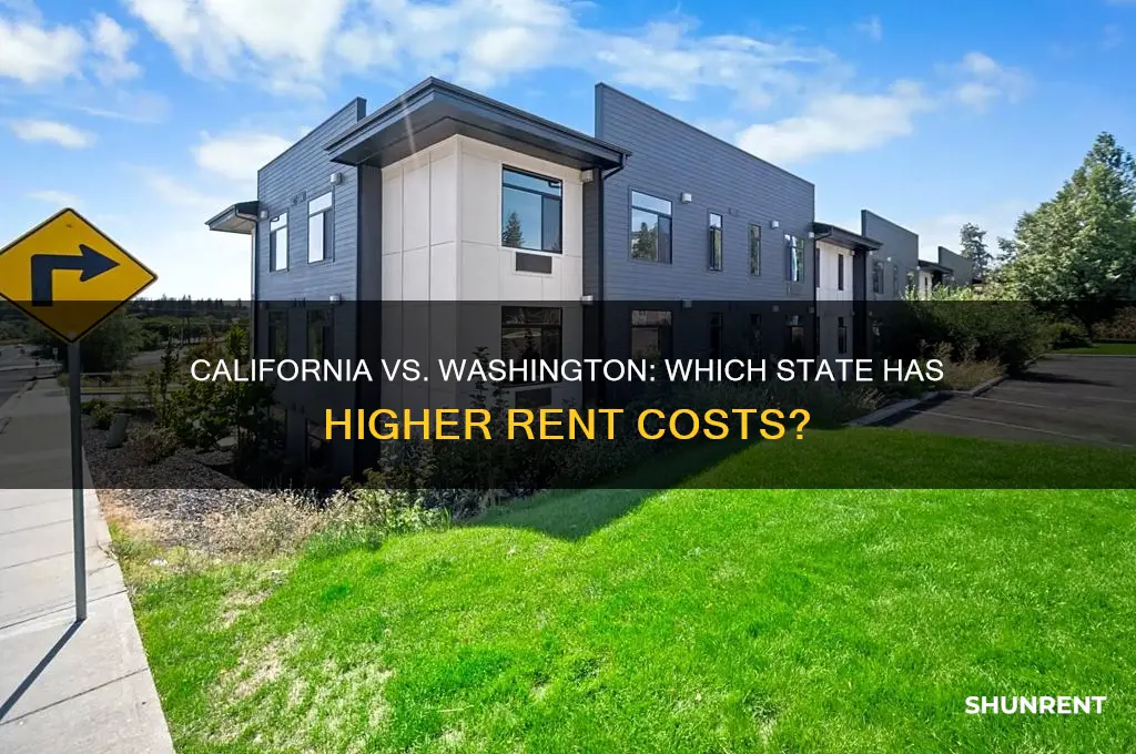 what more expensive rent in california or washington