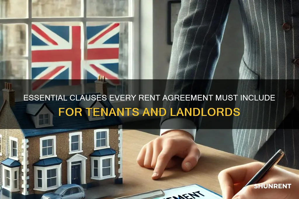 what needs to be in a rent agreement