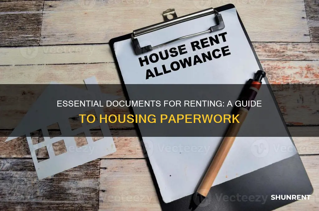 what paperwork is needed from houisng to rent
