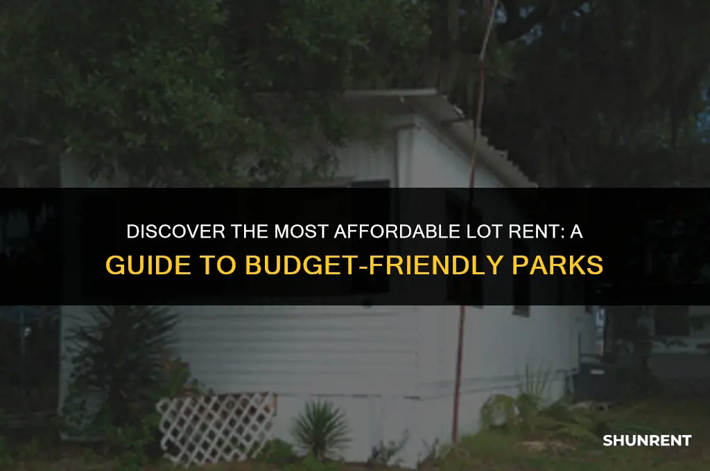 what park has the cheapest lot rent
