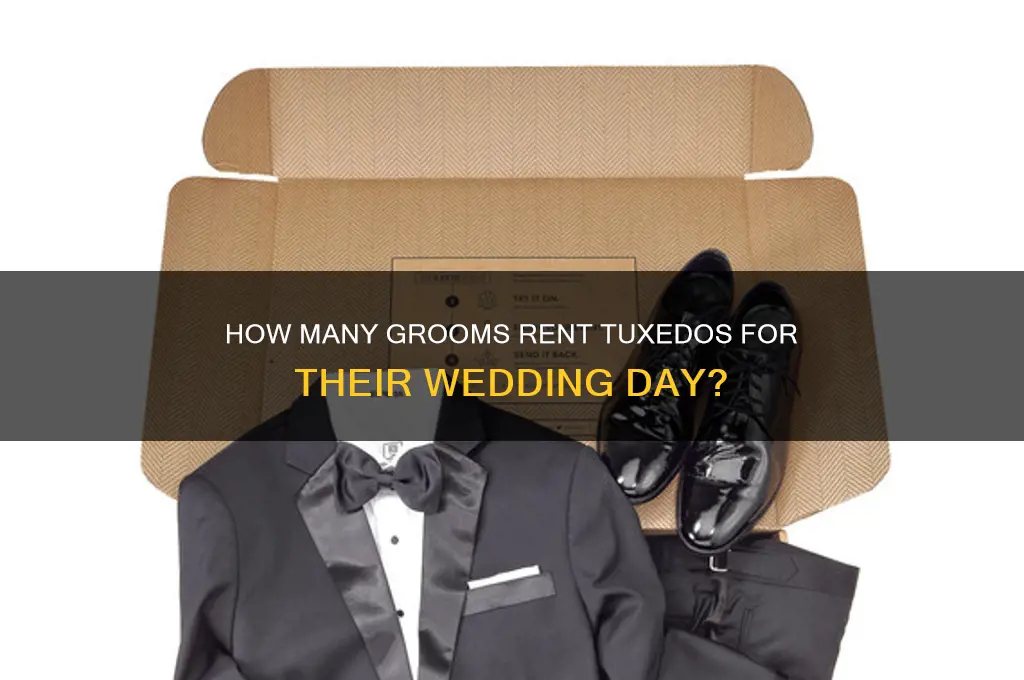 what percantage of men rent tux for wedding