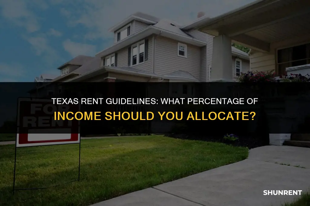 what percentage should your rent be texas