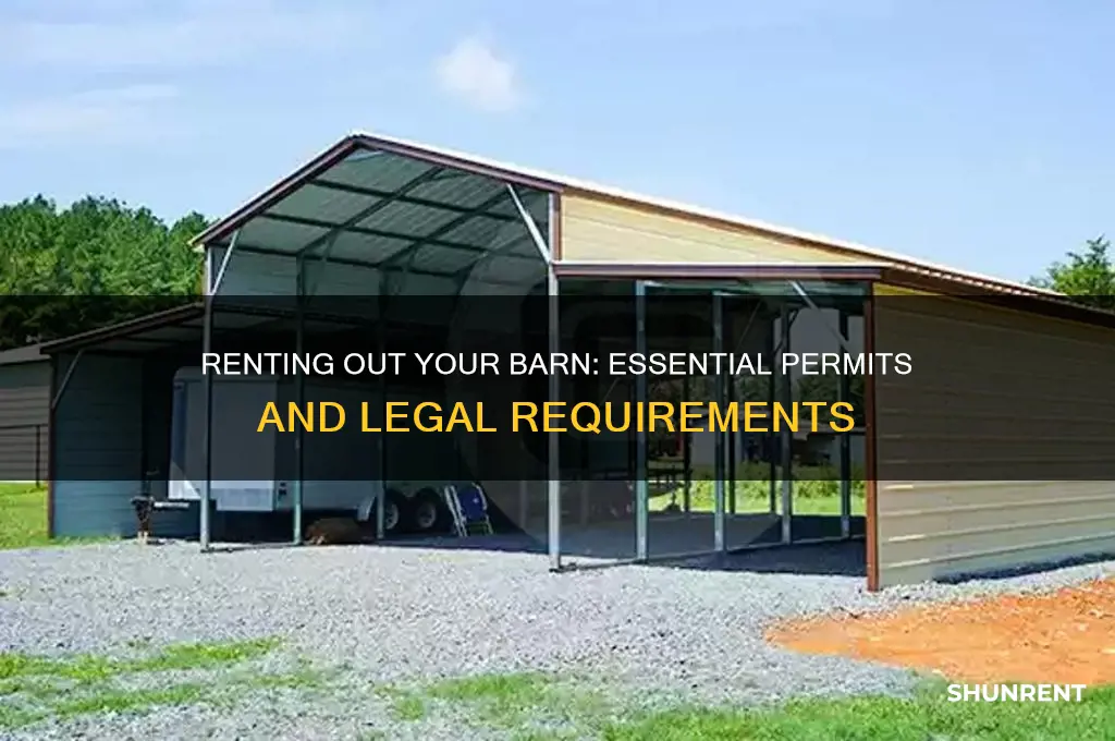 what permit is required to rent out my barn