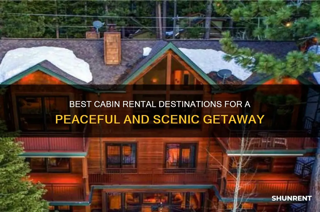 what places are good to rent a cabin