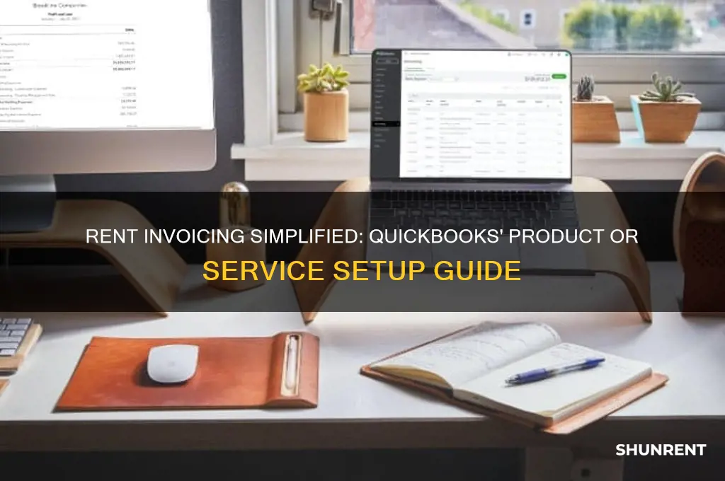 what product or service is rent in quickboos for invoicing