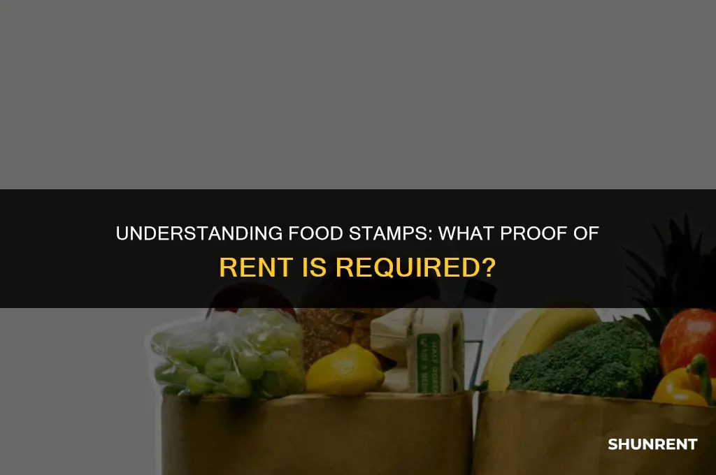 what proof of rent does foodstamps need