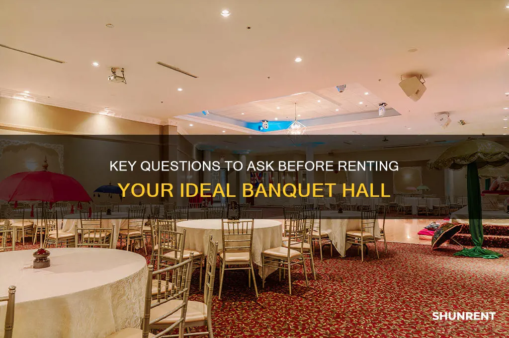 what questions to ask when renting a banquet hall