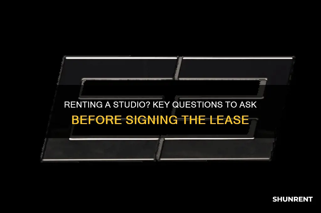 what questions to ask when renting a studio