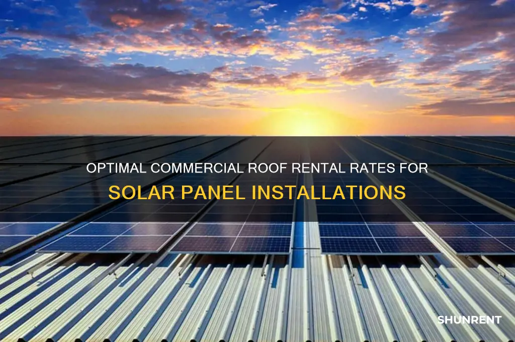 what rate should a commercial roof rent for solar panels