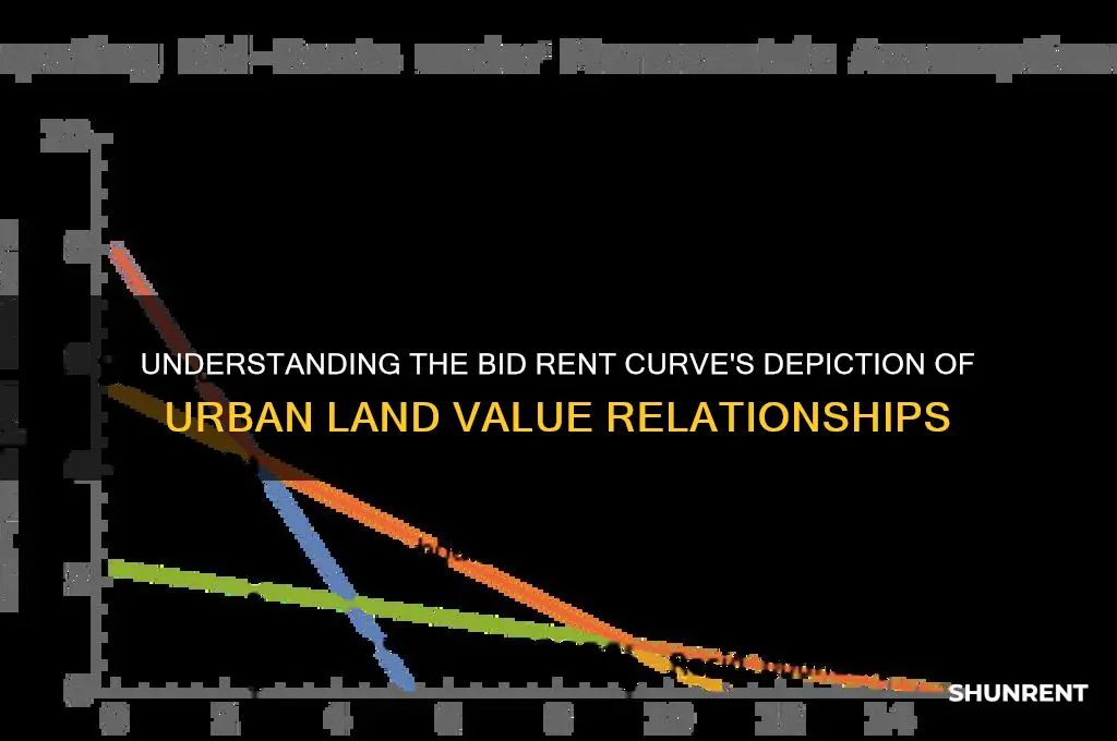 what relationship does the bid rent curve depict