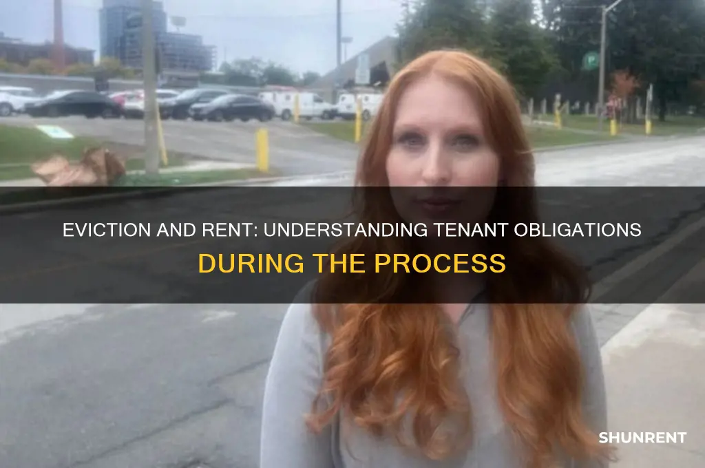 what rent does the tenant owe when being evicted