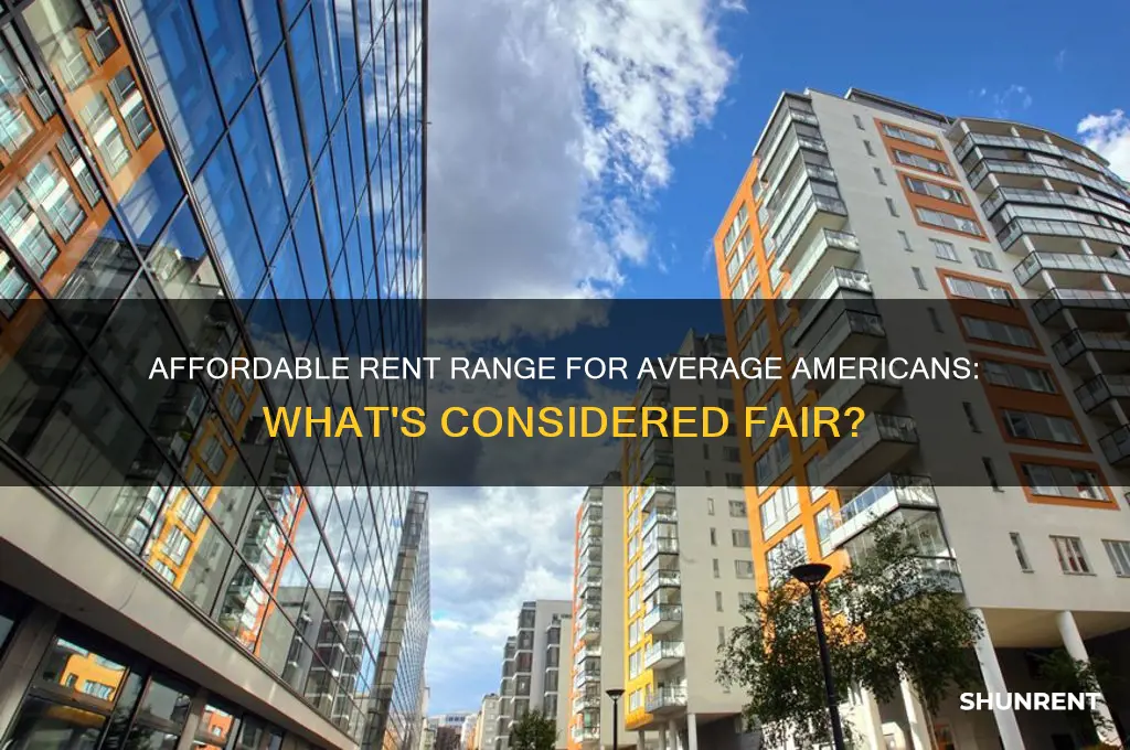 what rent range is considered affordable for an average american