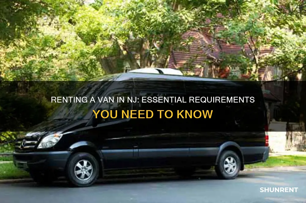 what requirements to rent a van in nj