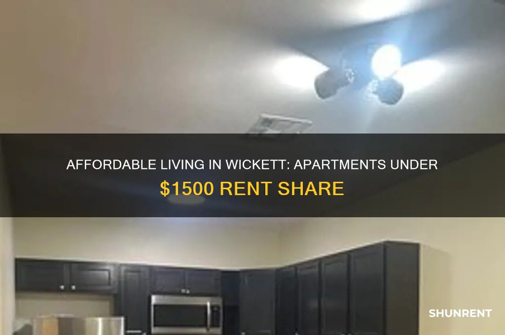 what share of apartmentsin wickett have rents under 1500