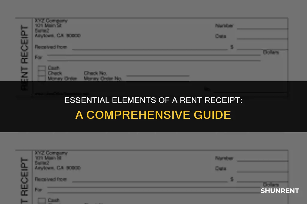 what should a rent receipt look like