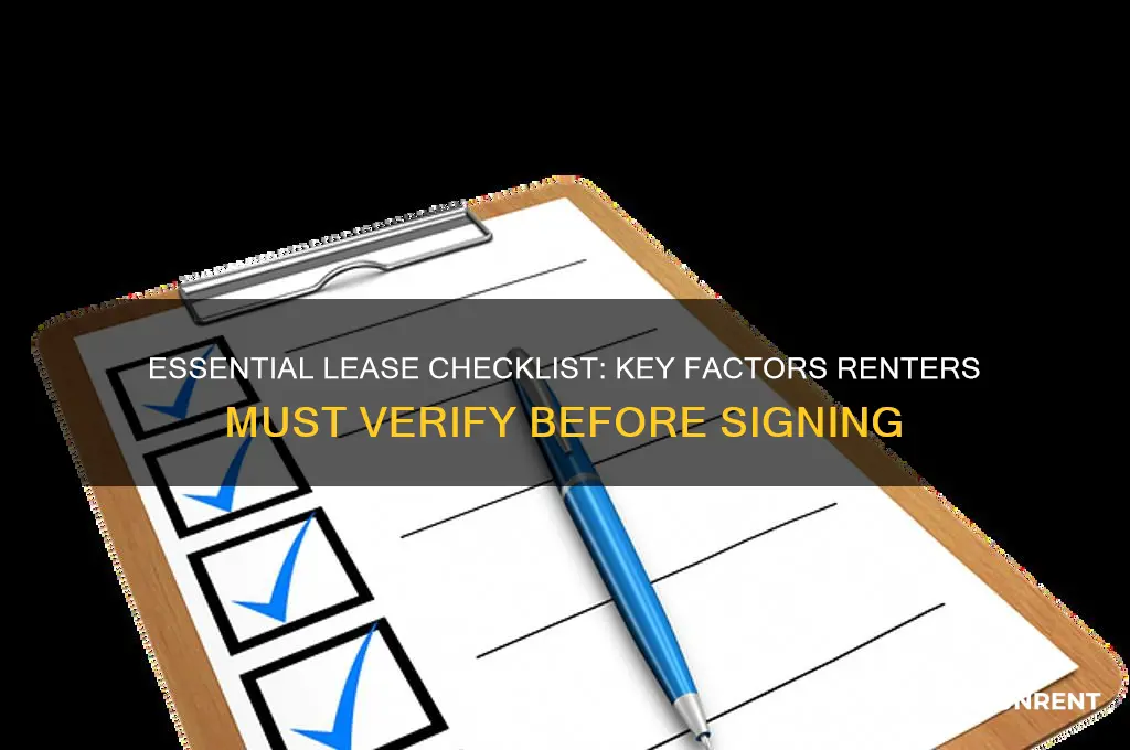 what should a renter look for before signing a lease
