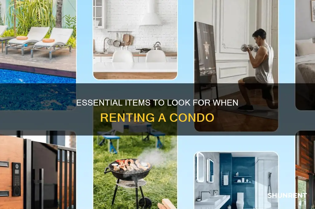 what should be in a condo when renting