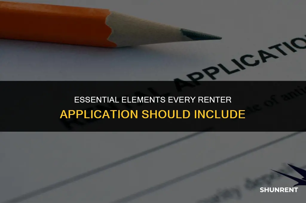 what should be on a renter application