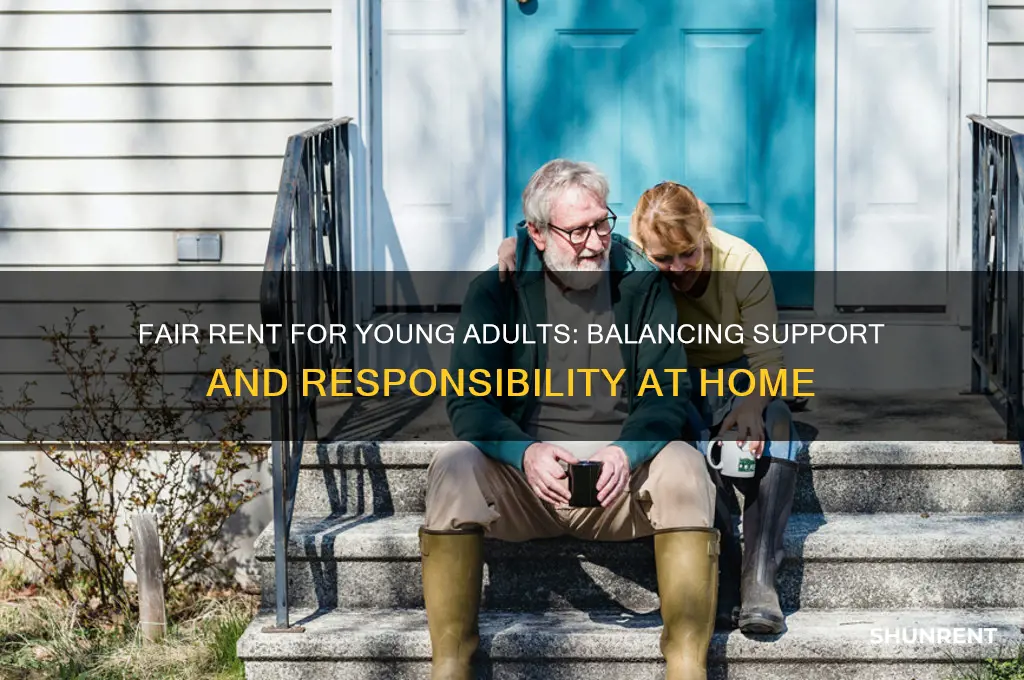 what should i cjarge my young adult son for rent