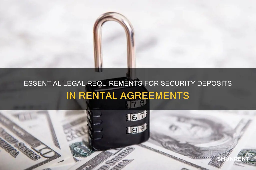 what should legally be included security deposit rent