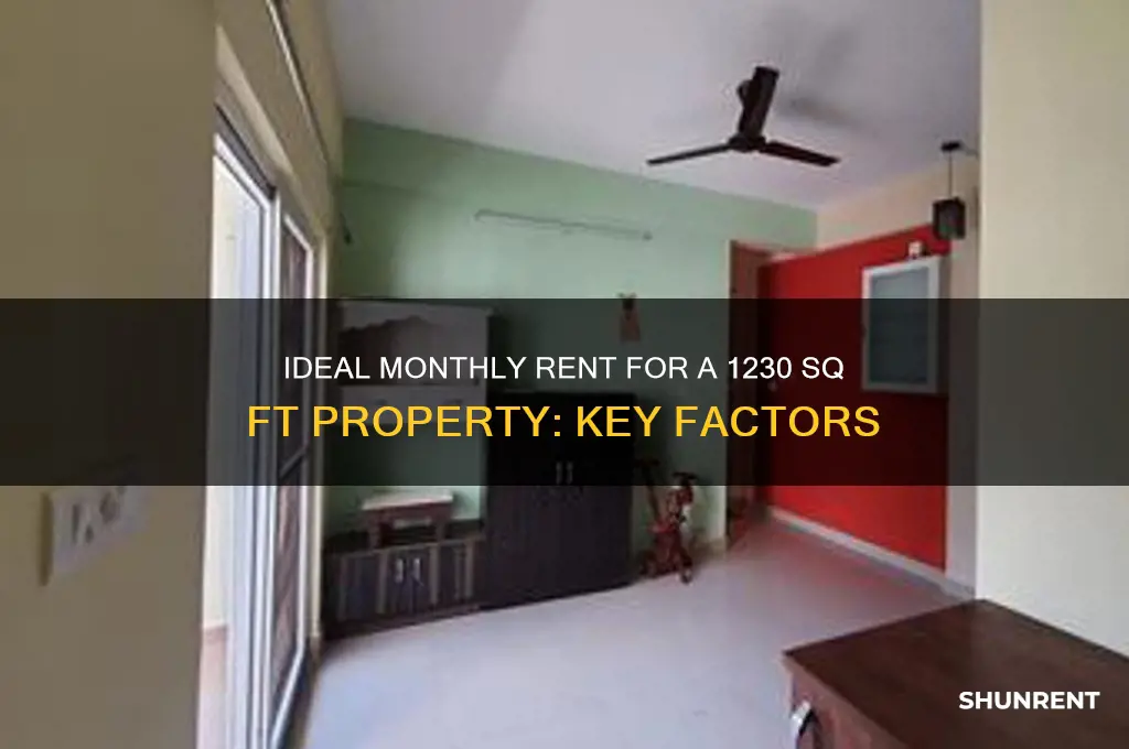 what should the monthly rent for a 1230 sq ft