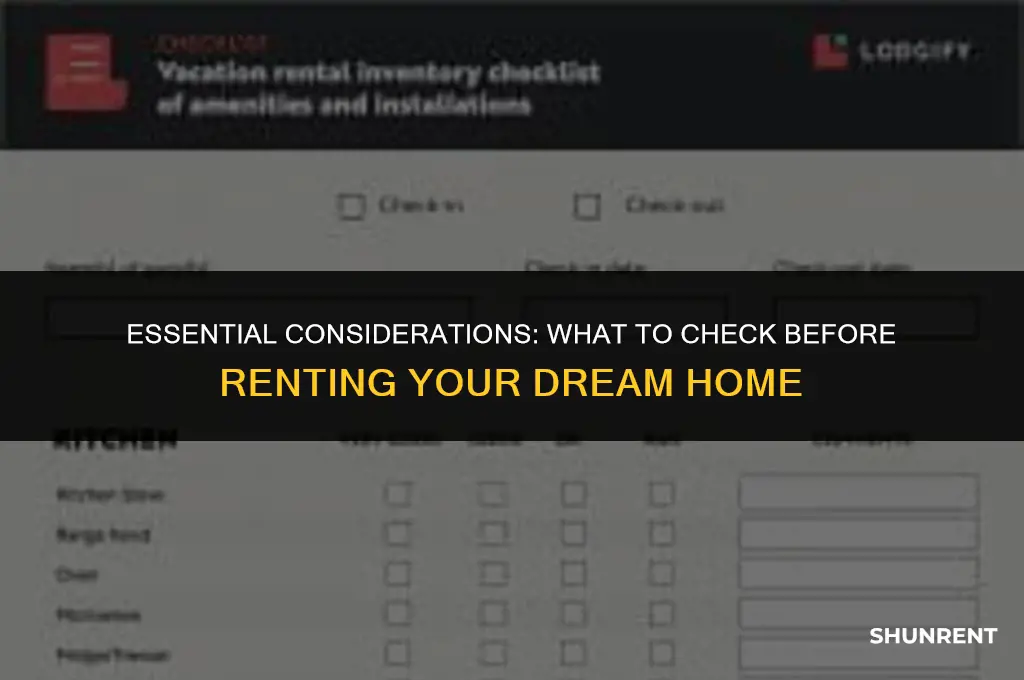 what should you check before you rent