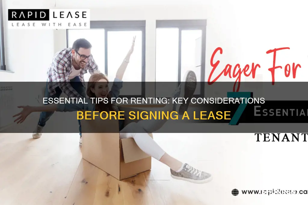 what should you consider when preparing to rent