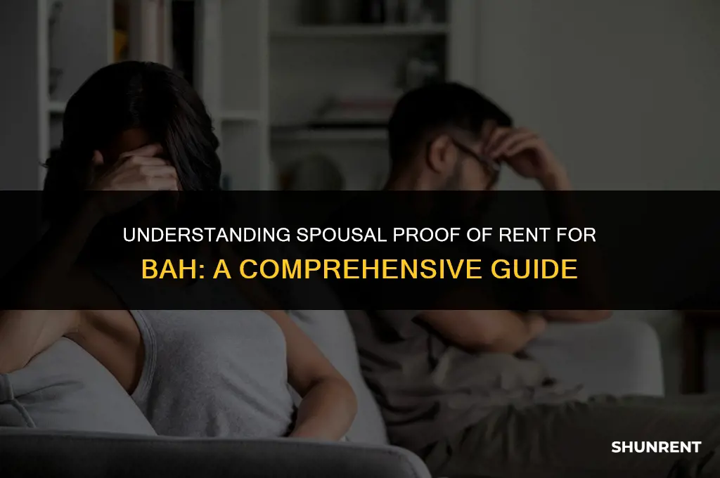 what spousal proof of rent for bah