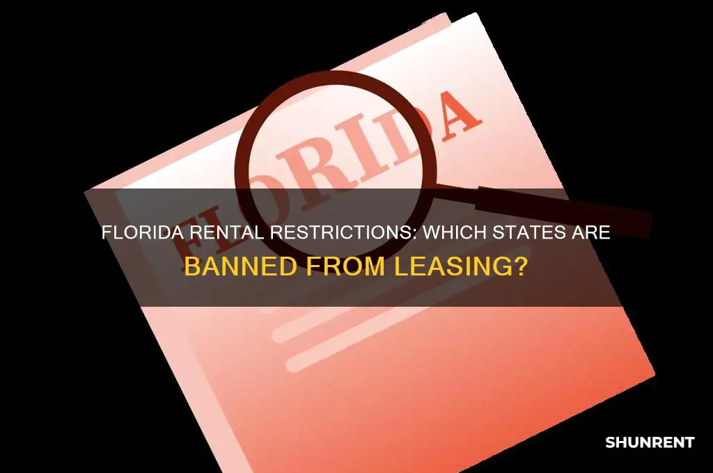 what states are banned from renting in florida
