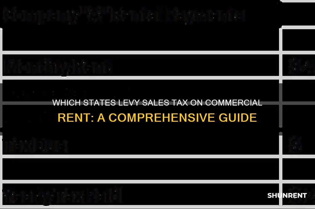 what states charge sales tax on commercial rent