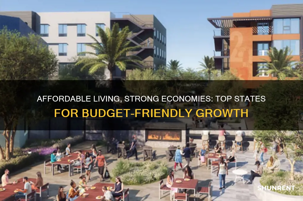 what states have great economy and cheap rent