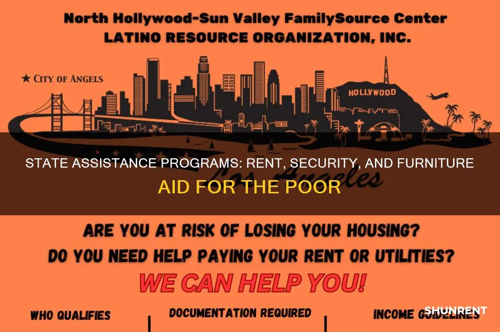 what states help poor with rent security furn etc