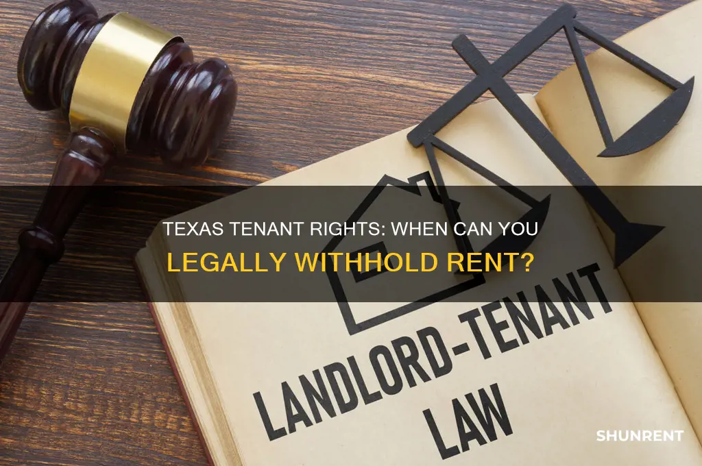 what texas real estate law allows tenants to withhold rent