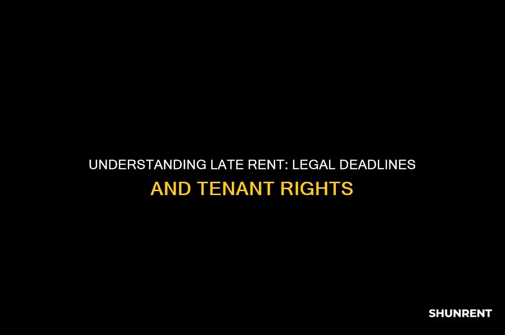 what the leagal date on late rent