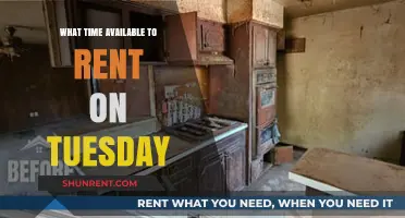Tuesday Rentals: Prime Time Availability from 8 AM to 10 PM