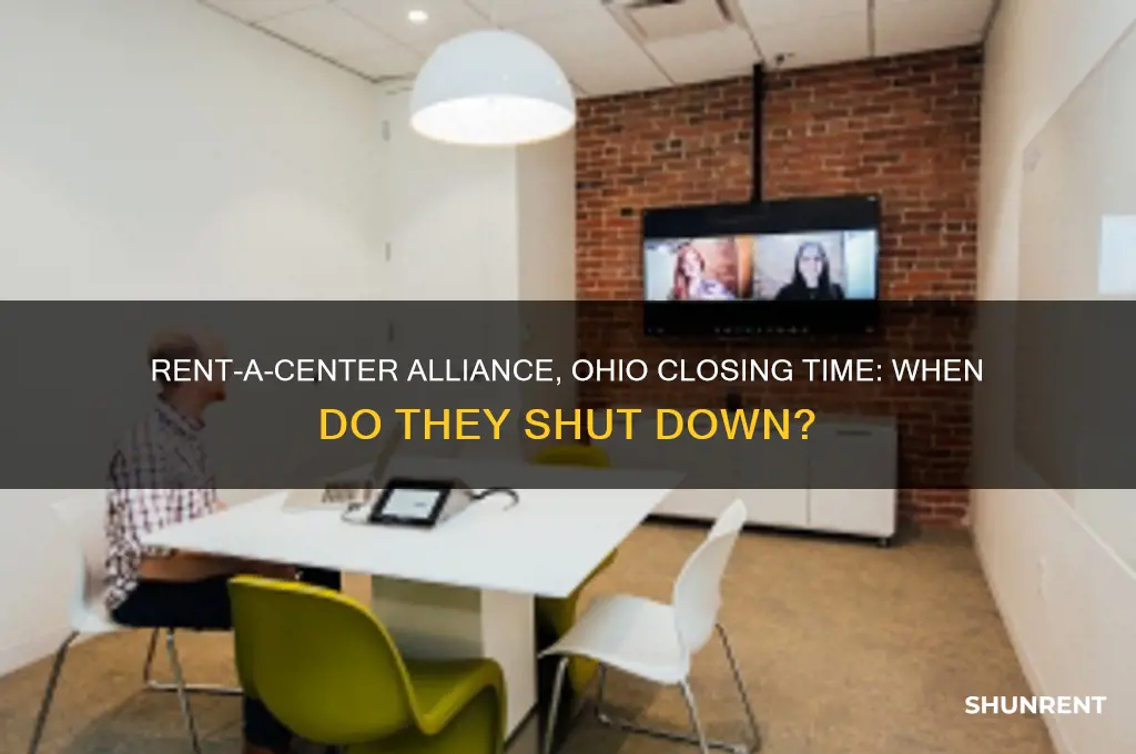 what time does rent a center close in alliance ohio