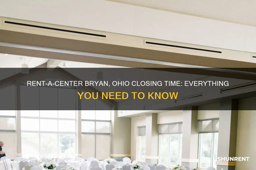what time does rent a center close in bryan ohio